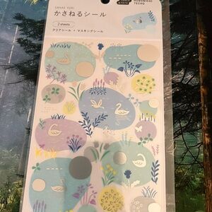 Hobonichi Swan & Floral Sticker Set